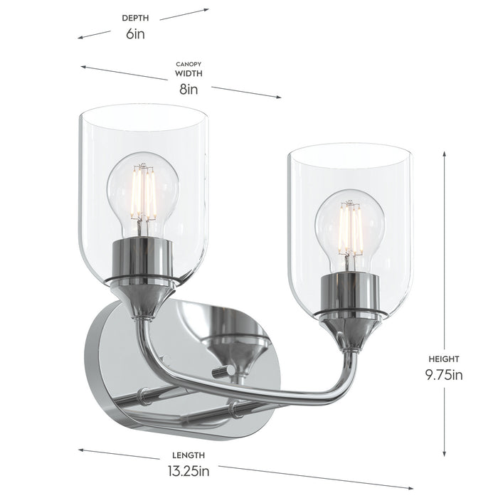 Myhouse Lighting Progress Lighting - P300572-015 - Two Light Bath Vanity - Ilia - Polished Chrome