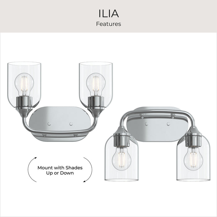 Myhouse Lighting Progress Lighting - P300572-015 - Two Light Bath Vanity - Ilia - Polished Chrome
