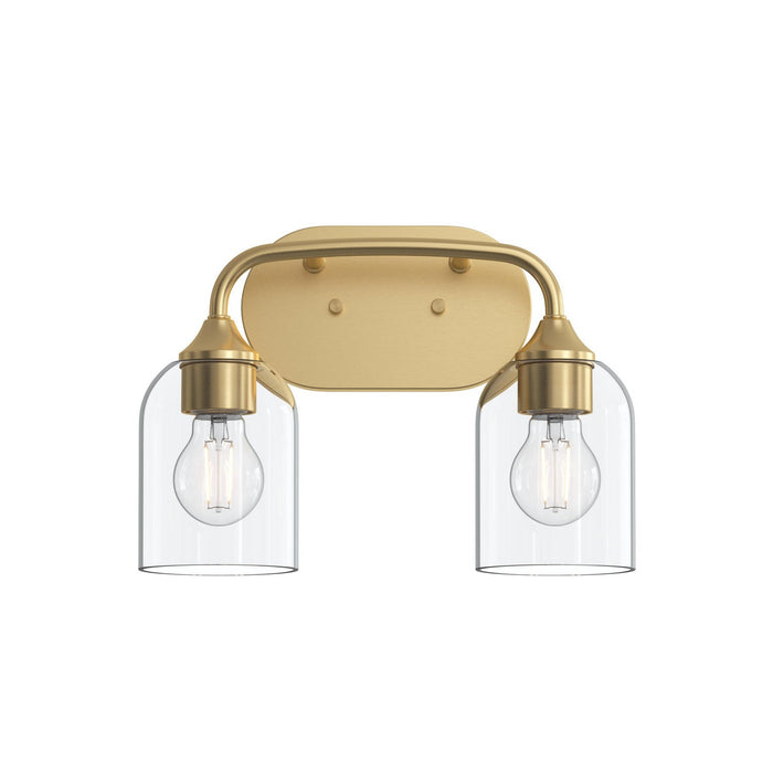 Myhouse Lighting Progress Lighting - P300572-191 - Two Light Bath Vanity - Ilia - Brushed Gold