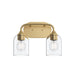 Myhouse Lighting Progress Lighting - P300572-191 - Two Light Bath Vanity - Ilia - Brushed Gold