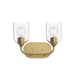 Myhouse Lighting Progress Lighting - P300572-191 - Two Light Bath Vanity - Ilia - Brushed Gold