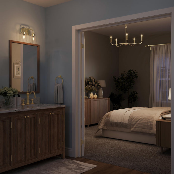 Myhouse Lighting Progress Lighting - P300572-191 - Two Light Bath Vanity - Ilia - Brushed Gold