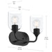 Myhouse Lighting Progress Lighting - P300572-31M - Two Light Bath Vanity - Ilia - Matte Black