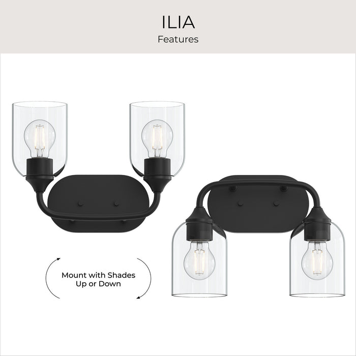 Myhouse Lighting Progress Lighting - P300572-31M - Two Light Bath Vanity - Ilia - Matte Black