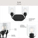 Myhouse Lighting Progress Lighting - P300572-31M - Two Light Bath Vanity - Ilia - Matte Black