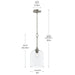 Myhouse Lighting Progress Lighting - P500514-009 - One Light Pendant - Ilia - Brushed Nickel