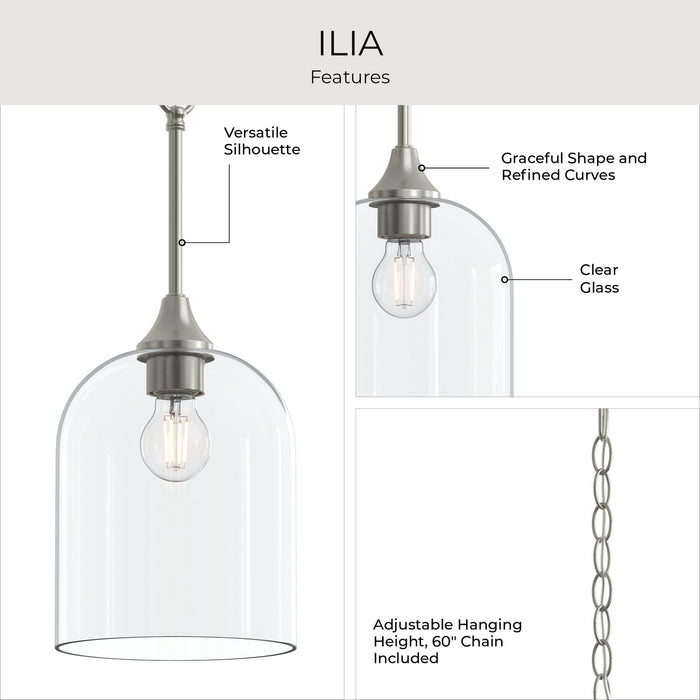 Myhouse Lighting Progress Lighting - P500514-009 - One Light Pendant - Ilia - Brushed Nickel