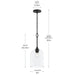 Myhouse Lighting Progress Lighting - P500514-31M - One Light Pendant - Ilia - Matte Black