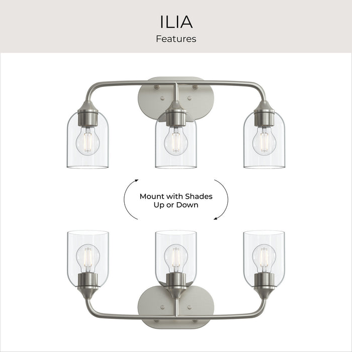 Myhouse Lighting Progress Lighting - P300573-009 - Three Light Bath Vanity - Ilia - Brushed Nickel