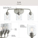 Myhouse Lighting Progress Lighting - P300573-009 - Three Light Bath Vanity - Ilia - Brushed Nickel
