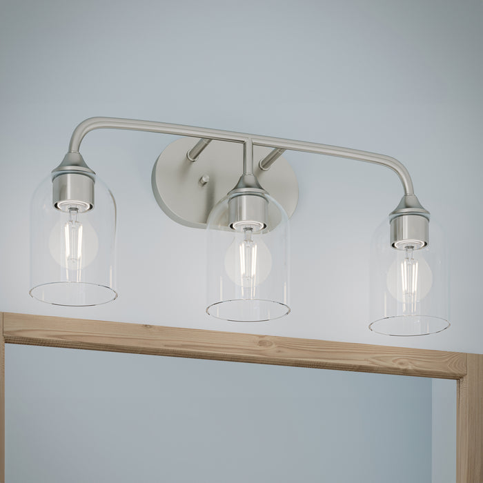Myhouse Lighting Progress Lighting - P300573-009 - Three Light Bath Vanity - Ilia - Brushed Nickel