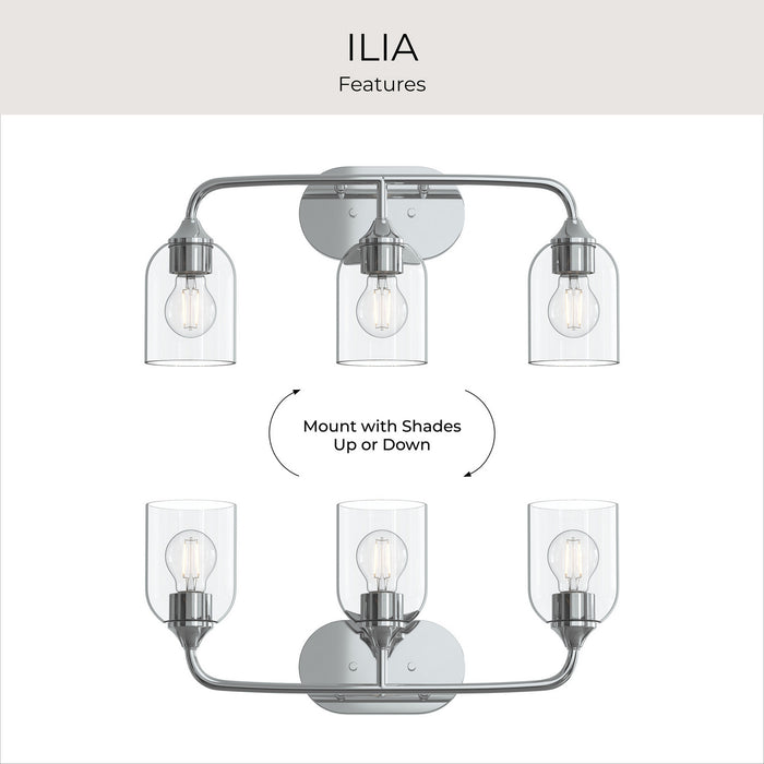 Myhouse Lighting Progress Lighting - P300573-015 - Three Light Bath Vanity - Ilia - Polished Chrome