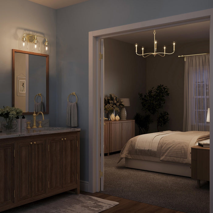 Myhouse Lighting Progress Lighting - P300573-191 - Three Light Bath Vanity - Ilia - Brushed Gold