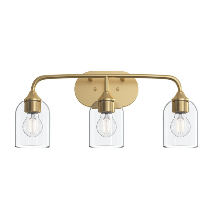 Myhouse Lighting Progress Lighting - P300573-191 - Three Light Bath Vanity - Ilia - Brushed Gold
