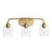Myhouse Lighting Progress Lighting - P300573-191 - Three Light Bath Vanity - Ilia - Brushed Gold