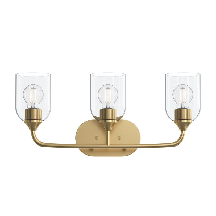 Myhouse Lighting Progress Lighting - P300573-191 - Three Light Bath Vanity - Ilia - Brushed Gold