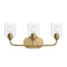 Myhouse Lighting Progress Lighting - P300573-191 - Three Light Bath Vanity - Ilia - Brushed Gold