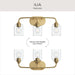 Myhouse Lighting Progress Lighting - P300573-191 - Three Light Bath Vanity - Ilia - Brushed Gold