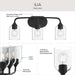 Myhouse Lighting Progress Lighting - P300573-31M - Three Light Bath Vanity - Ilia - Matte Black