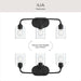 Myhouse Lighting Progress Lighting - P300573-31M - Three Light Bath Vanity - Ilia - Matte Black