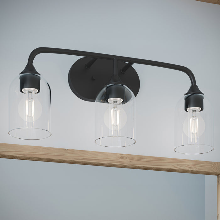 Myhouse Lighting Progress Lighting - P300573-31M - Three Light Bath Vanity - Ilia - Matte Black