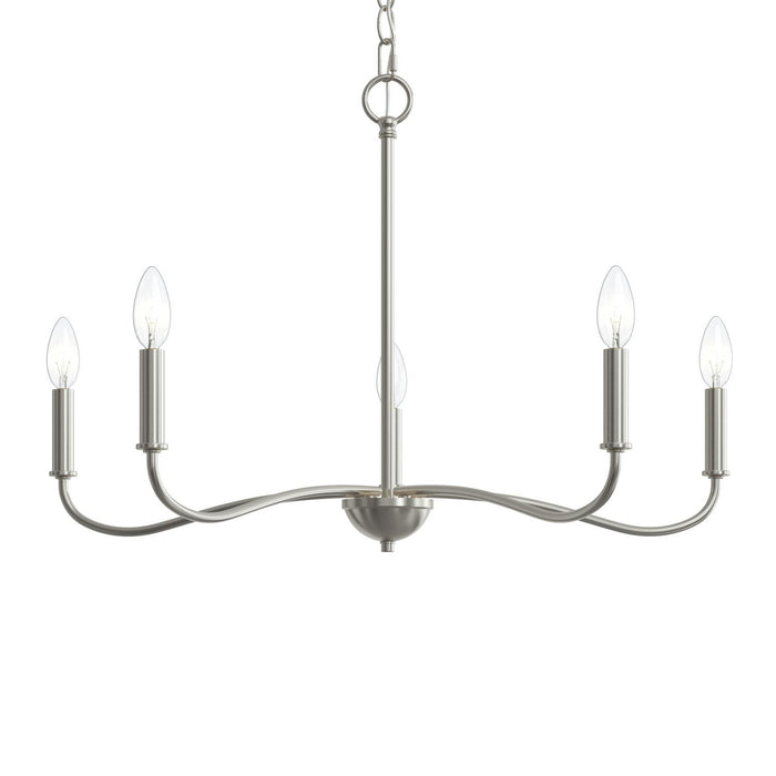 Myhouse Lighting Progress Lighting - P400462-009 - Five Light Chandelier - Ilia - Brushed Nickel