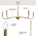 Myhouse Lighting Progress Lighting - P400462-191 - Five Light Chandelier - Ilia - Brushed Gold