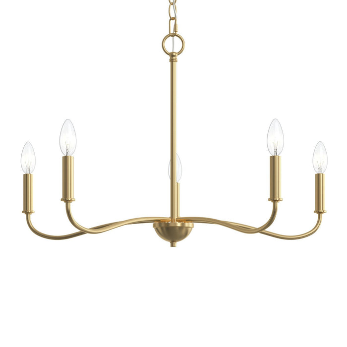 Myhouse Lighting Progress Lighting - P400462-191 - Five Light Chandelier - Ilia - Brushed Gold