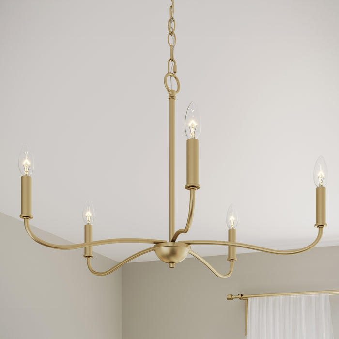 Myhouse Lighting Progress Lighting - P400462-191 - Five Light Chandelier - Ilia - Brushed Gold