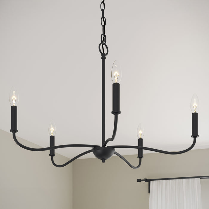 Myhouse Lighting Progress Lighting - P400462-31M - Five Light Chandelier - Ilia - Matte Black