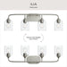 Myhouse Lighting Progress Lighting - P300574-009 - Four Light Bath Vanity - Ilia - Brushed Nickel