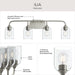 Myhouse Lighting Progress Lighting - P300574-009 - Four Light Bath Vanity - Ilia - Brushed Nickel