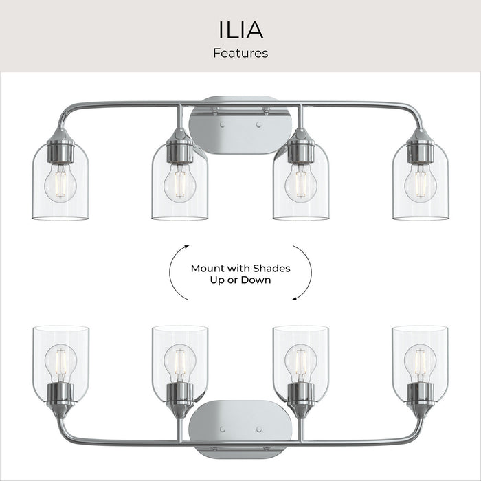 Myhouse Lighting Progress Lighting - P300574-015 - Four Light Bath Vanity - Ilia - Polished Chrome