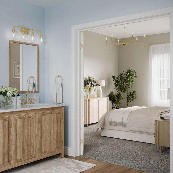 Myhouse Lighting Progress Lighting - P300574-191 - Four Light Bath Vanity - Ilia - Brushed Gold