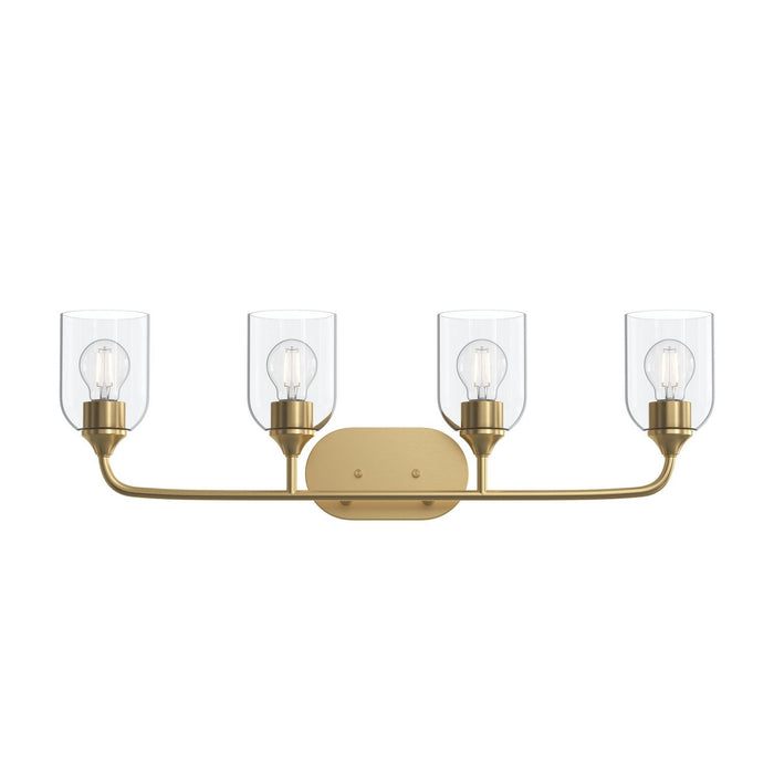Myhouse Lighting Progress Lighting - P300574-191 - Four Light Bath Vanity - Ilia - Brushed Gold