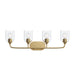 Myhouse Lighting Progress Lighting - P300574-191 - Four Light Bath Vanity - Ilia - Brushed Gold