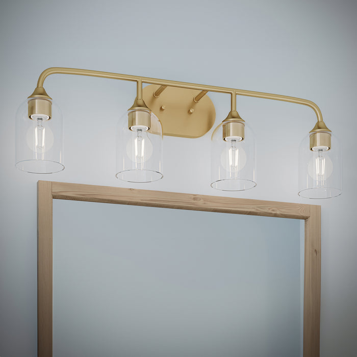 Myhouse Lighting Progress Lighting - P300574-191 - Four Light Bath Vanity - Ilia - Brushed Gold