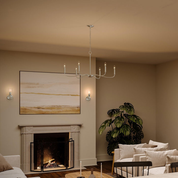 Myhouse Lighting Progress Lighting - P400463-009 - Six Light Chandelier - Ilia - Brushed Nickel
