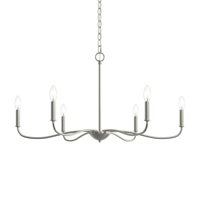Myhouse Lighting Progress Lighting - P400463-009 - Six Light Chandelier - Ilia - Brushed Nickel