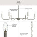 Myhouse Lighting Progress Lighting - P400463-009 - Six Light Chandelier - Ilia - Brushed Nickel