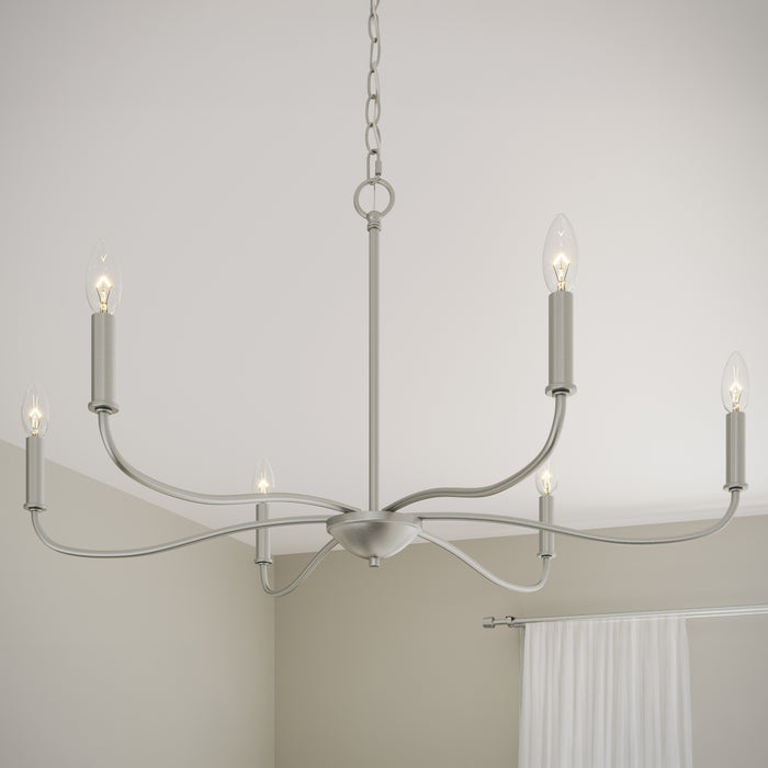 Myhouse Lighting Progress Lighting - P400463-009 - Six Light Chandelier - Ilia - Brushed Nickel