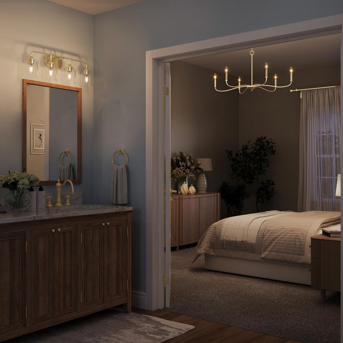 Myhouse Lighting Progress Lighting - P400463-191 - Six Light Chandelier - Ilia - Brushed Gold