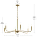 Myhouse Lighting Progress Lighting - P400463-191 - Six Light Chandelier - Ilia - Brushed Gold