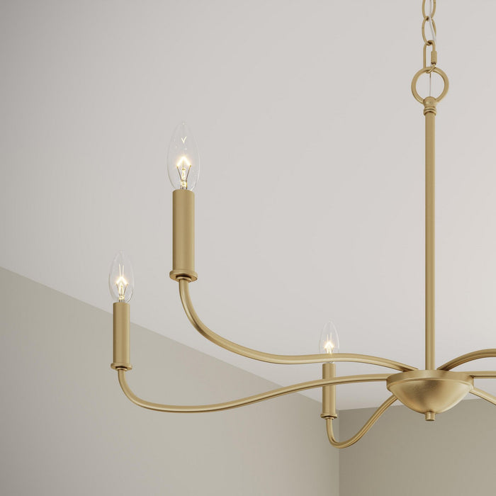 Myhouse Lighting Progress Lighting - P400463-191 - Six Light Chandelier - Ilia - Brushed Gold