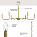 Myhouse Lighting Progress Lighting - P400463-191 - Six Light Chandelier - Ilia - Brushed Gold