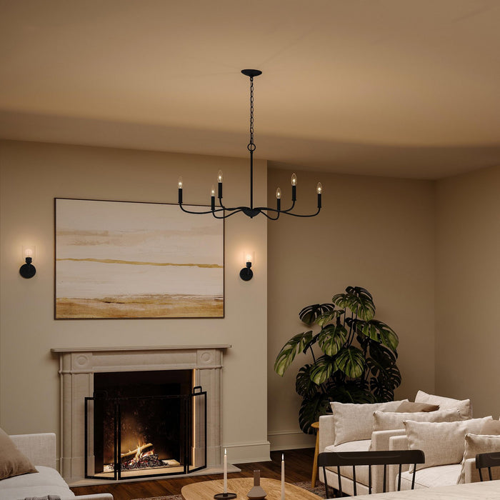 Myhouse Lighting Progress Lighting - P400463-31M - Six Light Chandelier - Ilia - Matte Black