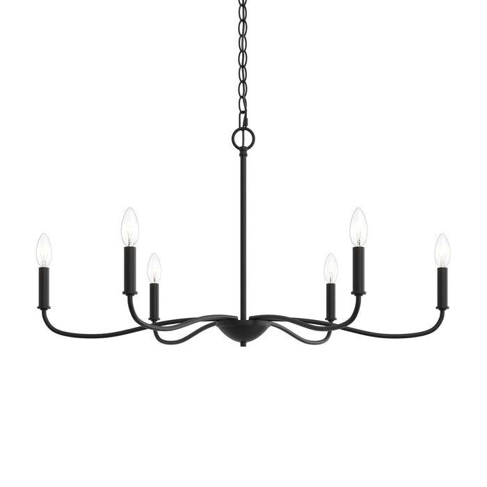 Myhouse Lighting Progress Lighting - P400463-31M - Six Light Chandelier - Ilia - Matte Black
