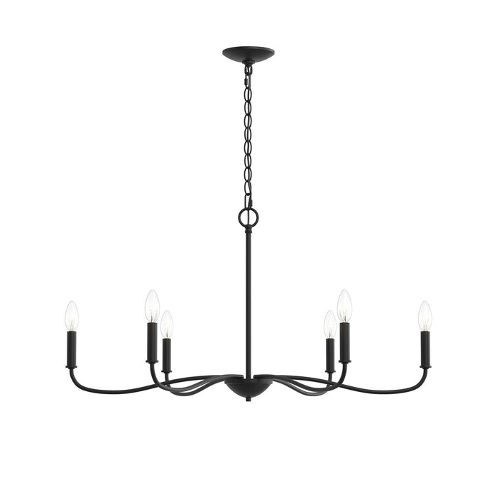 Myhouse Lighting Progress Lighting - P400463-31M - Six Light Chandelier - Ilia - Matte Black