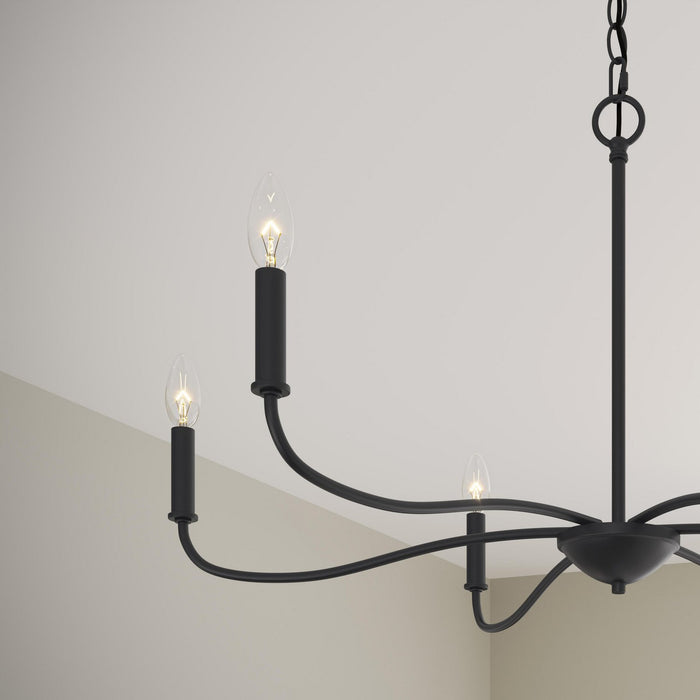 Myhouse Lighting Progress Lighting - P400463-31M - Six Light Chandelier - Ilia - Matte Black