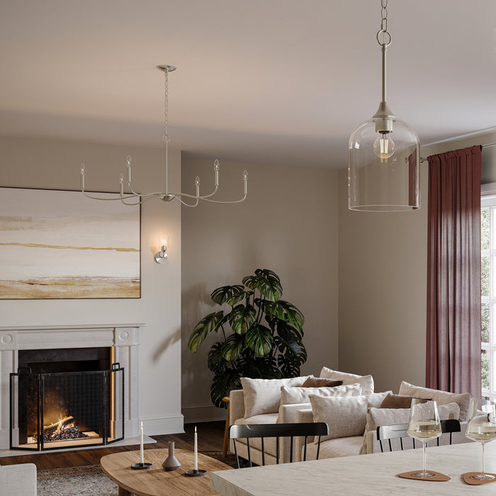 Myhouse Lighting Progress Lighting - P400464-009 - Six Light Chandelier - Ilia - Brushed Nickel
